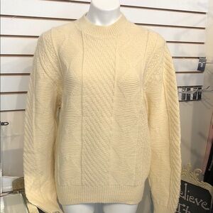 Manhattan Cream Cable Knit Sweater